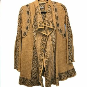 Paparazzi Tan and Black Patterned Cardigan